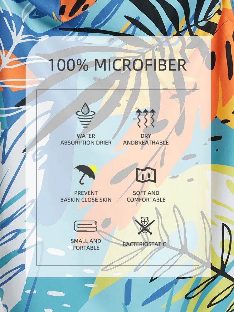 Surf Poncho Towel Poncho Quick-Dry Towel Hoodie Microfiber Beach Robe Changing Poncho Swim Towel Beach Poncho For Adults (A20) - P12 Hub Europe