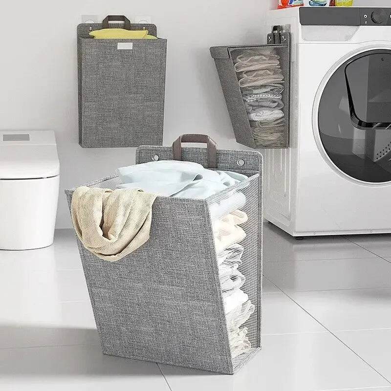 Foldable Adhesive Wall-Mounted Laundry Hamper - P12 Hub Europe
