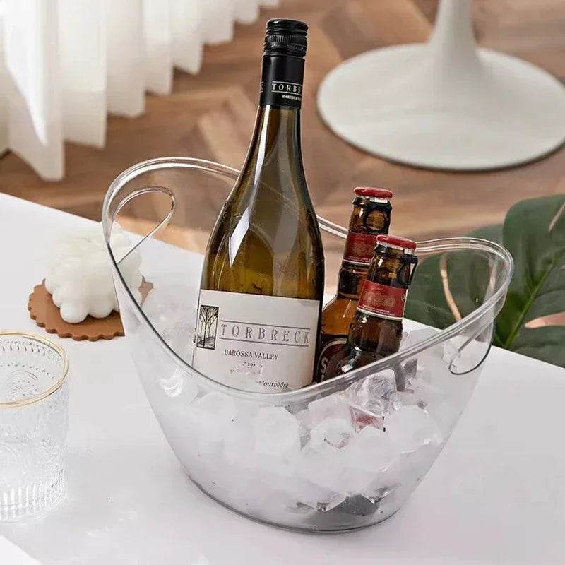 Hot Transparent Ice Cube Storage Bucket Beer Wine Bucket Bar Ice Bucket Container Champagne Can Wine Champagne Beer Chiller - P12 Hub Europe