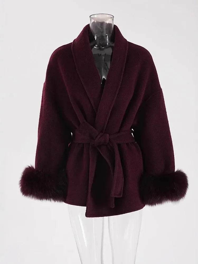 Fox Fur Wool Coat - P12 Hub Europe