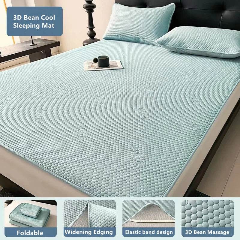 Cooling Foldable Mattress Protection Pad Cool Summer Sleeping Mat Kid Twin Queen Single And Double Bed Cover Non Slip Sheet - P12 Hub Europe