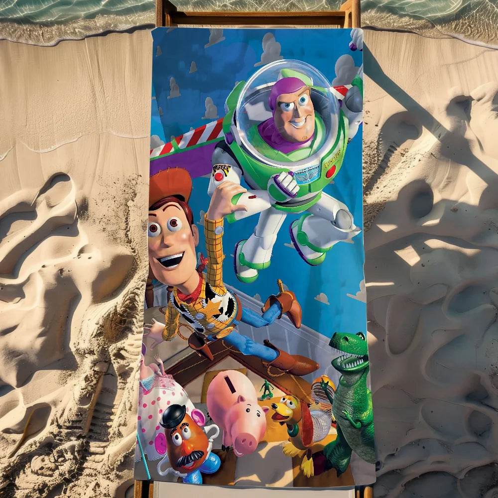 Cartoon T-Toy S-Story Cool Towel Soft Pool Gift For Travel Gym Shower Camping Quick Dry Sports Large Beach Towel - P12 Hub Europe