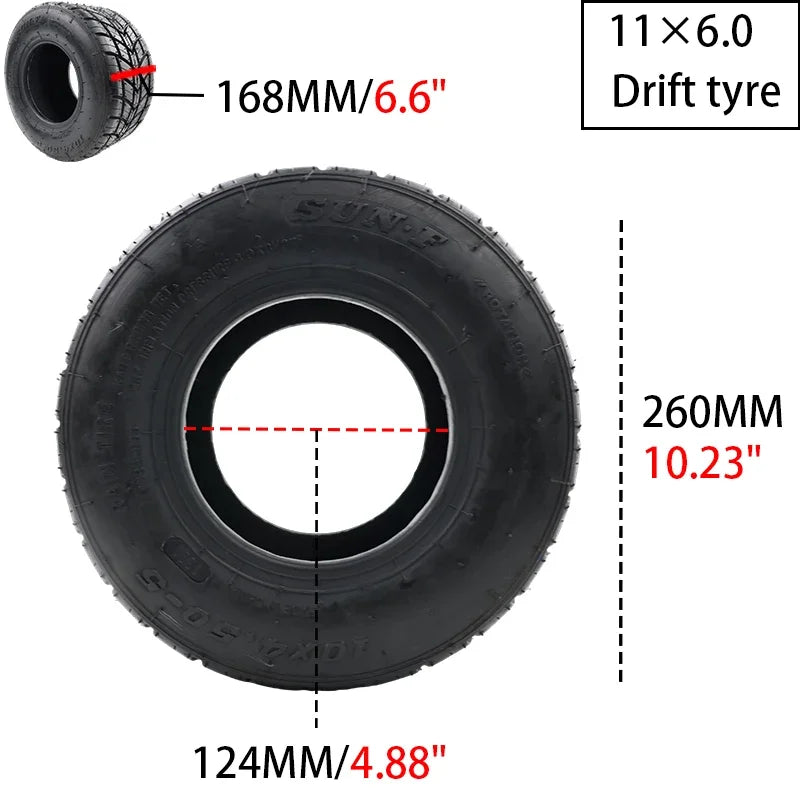 LYNNCHI Motorcycle 10x4.50-5 11x7.10-5 11x6.0-5 5 Inch Rubber Outer Tires Vacuum Tire For Go Kart ATV UTV Buggy Karting Parts