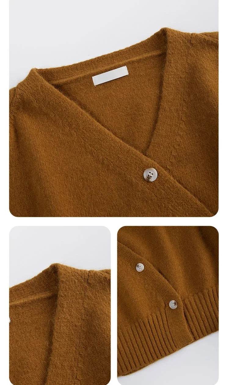 Diagonal V-Neck Cardigan - P12 Hub Europe