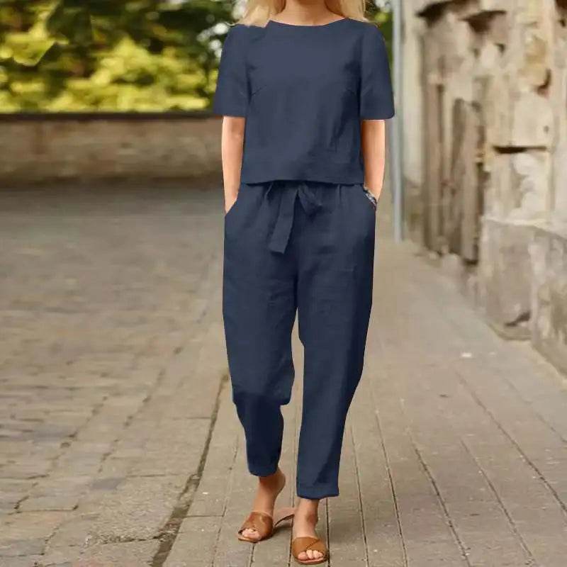 Women's Retro Cotton Linen Suit - P12 Hub Europe