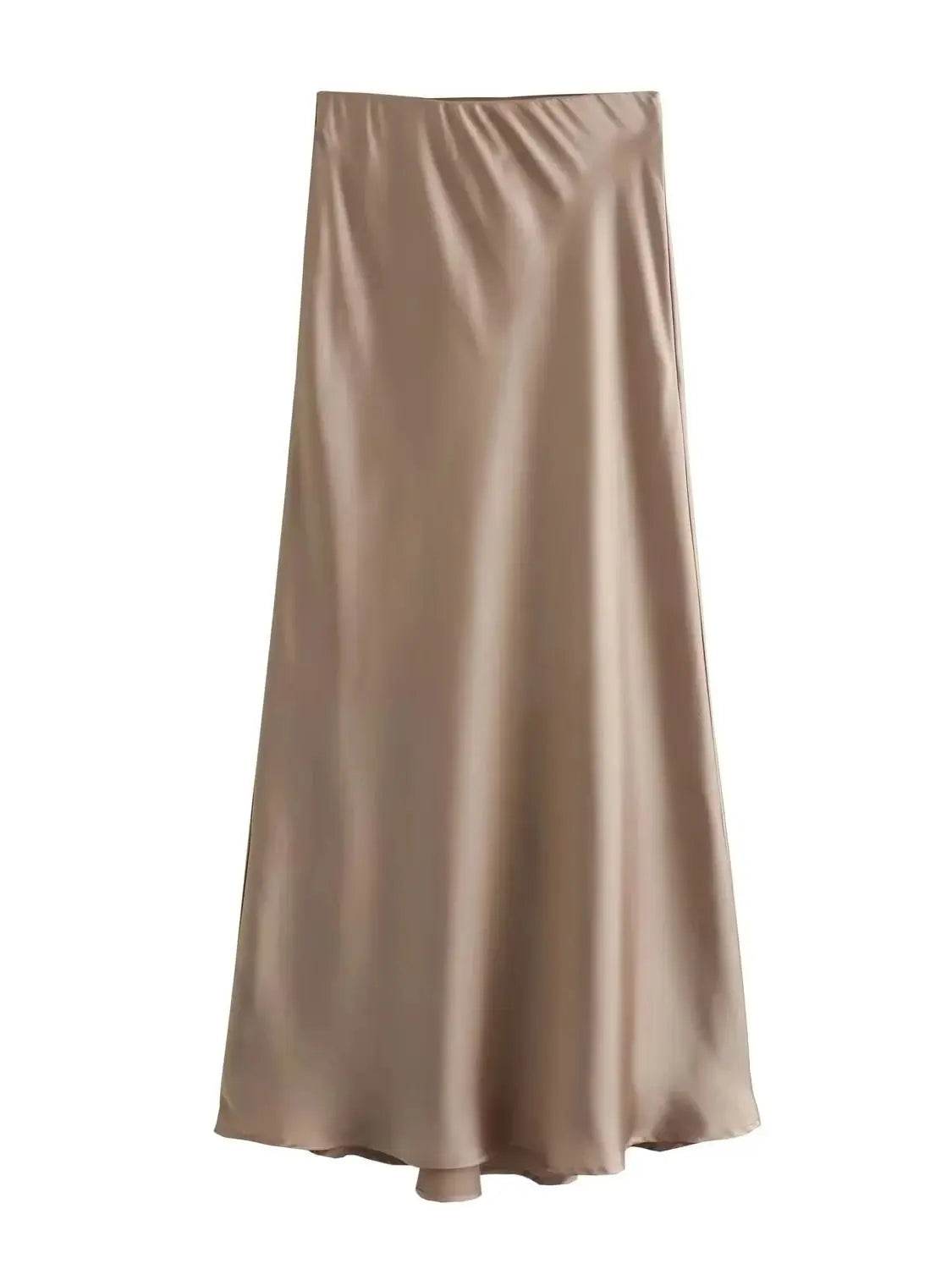 Women's Flowing Satin Midi - P12 Hub Europe