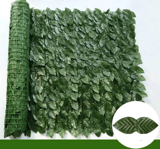 50X200cm Artificial Ivy Hedge Green Leaf Fence Panels Faux Privacy Fence Screen for Home Outdoor Garden Balcony Decoration 1X3m - P12 Hub Europe