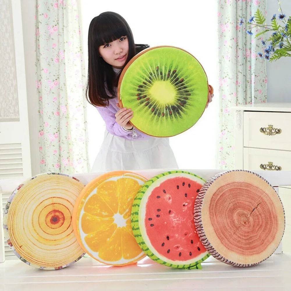 Round Chair Cushions Comfortable Seat Pads Funny Fruit Garden Dining Outdoor Pads - P12 Hub Europe