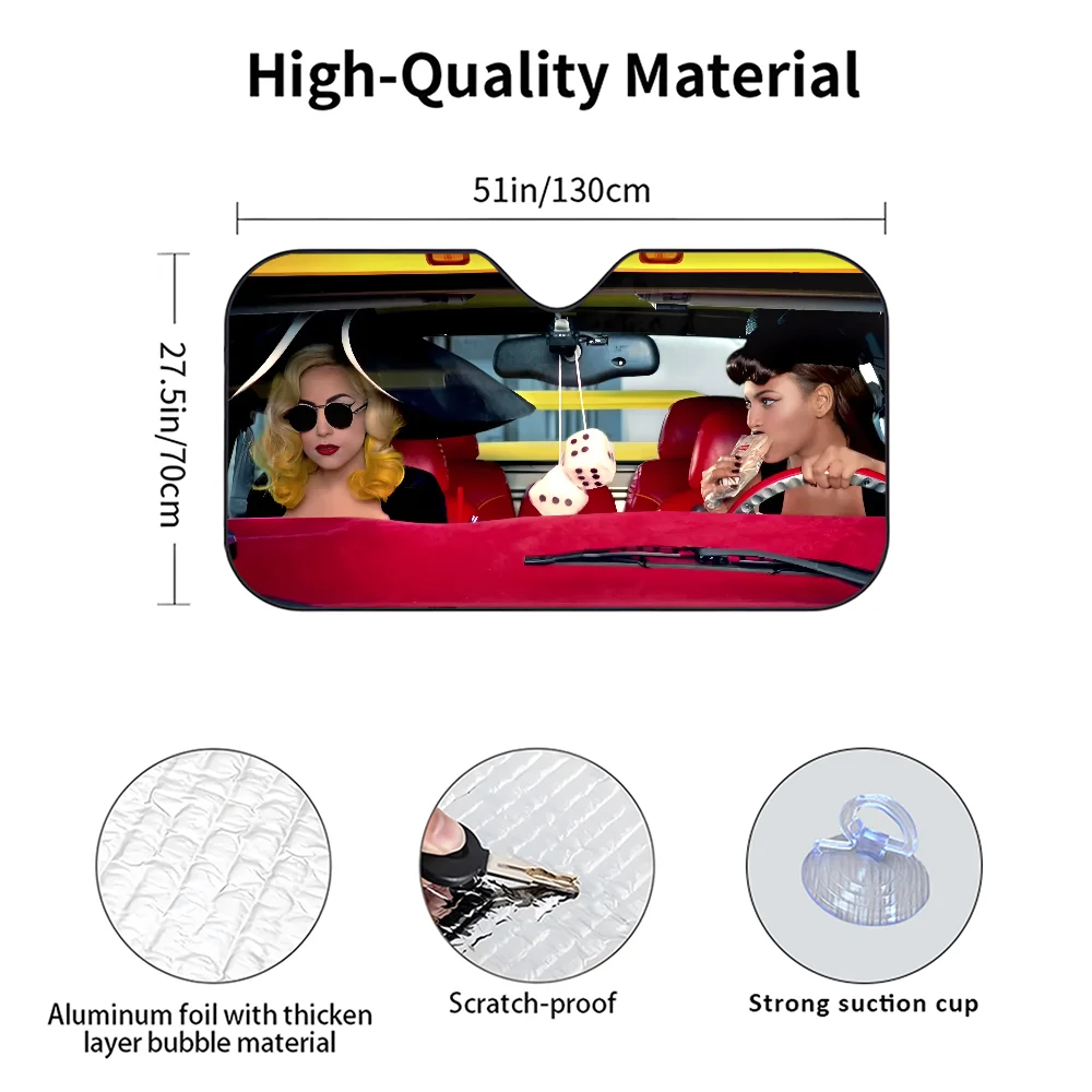 Ld ga Telephone Car SunShade Heat-insulating Aluminum Film Windshield Sunshades UV Rays Blocks Car Sun Visor Protector
