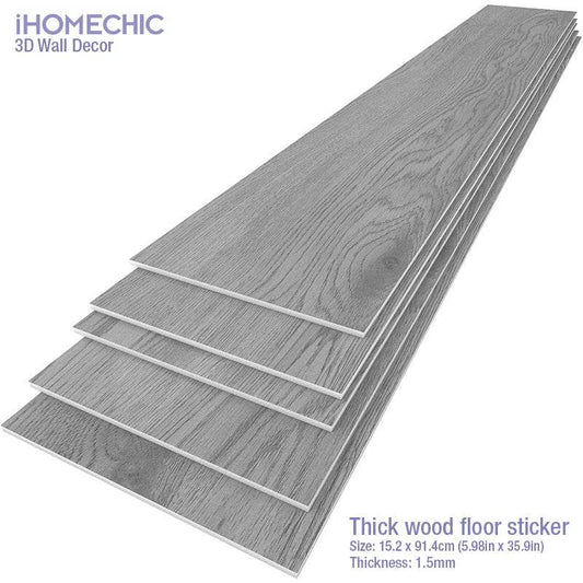 3D Self-Adhesive thick Wood Grain Floor sticker Wallpaper Modern Wall Sticker Waterproof Living Room Toilet Kitchen Home Decor - P12 Hub Europe