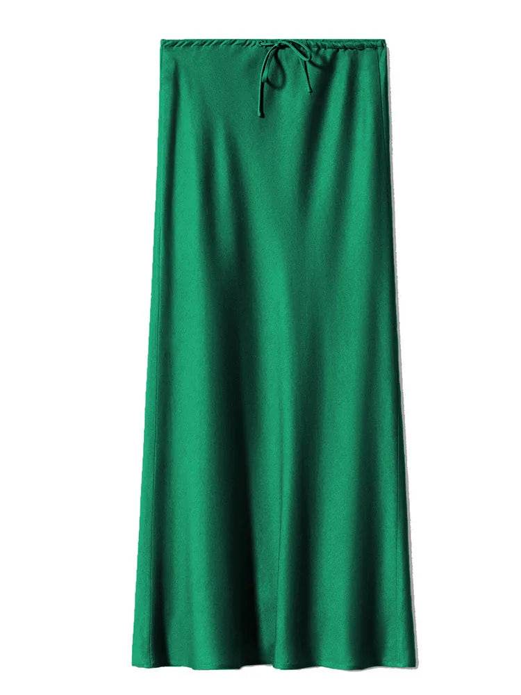 Women's Satin Maxi Skirt - P12 Hub Europe