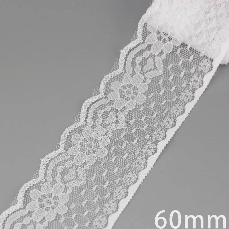 (5 yards/roll) white Lace ribbon fabric Webbing Decoration Lovely gift packing polyester Material - P12 Hub Europe