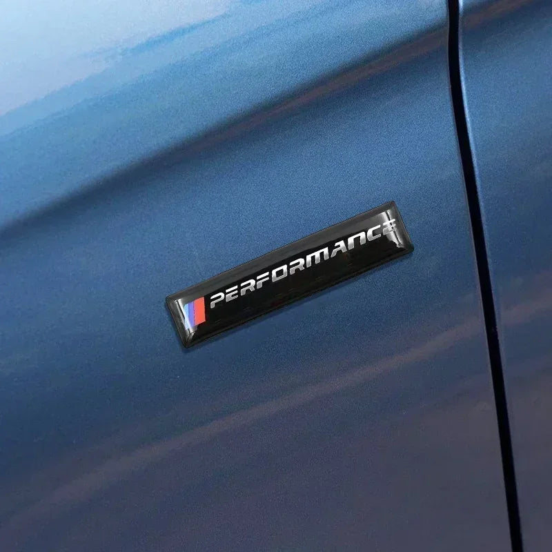 1pcs Silicone Car badge Sticker Decals For Bmw M M3 M5 Performance E36 E46 E39 E53 E90 E60 E61 E93 E87 F10 X1 X3 X5 Accessories