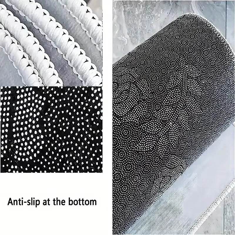 VIKAMA Upgraded Material Black Cartoon Cat Moving Thickened Doormat Living Room Bedroom Kitchen Bathroom Carpet Home Decor - P12 Hub Europe