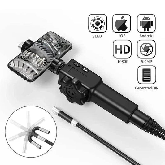 Borescope 8.5mm 180° Steering iOS/Android, 1080P, LED - P12 Hub Europe