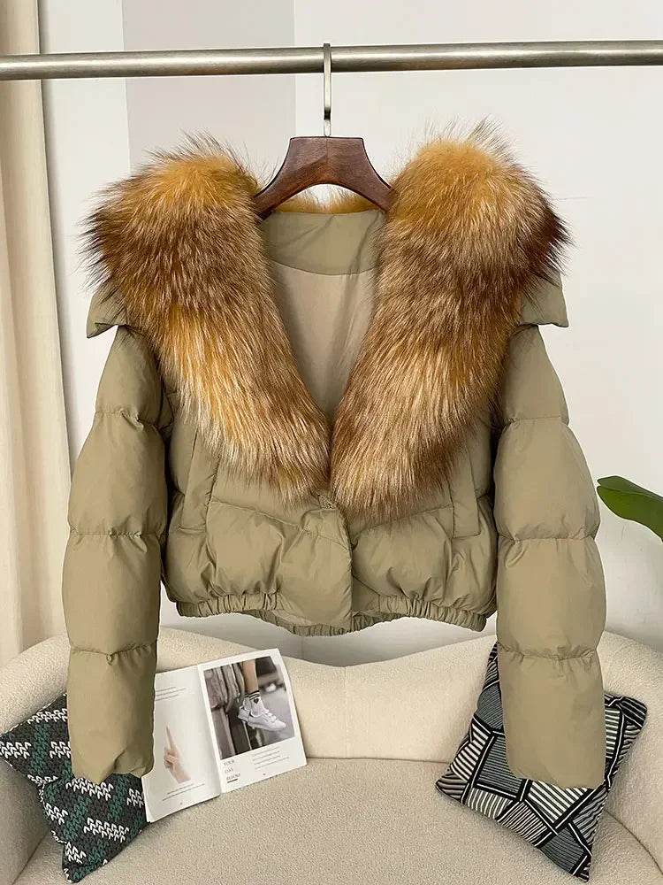 Short Fox Fur Down Puffer - P12 Hub Europe