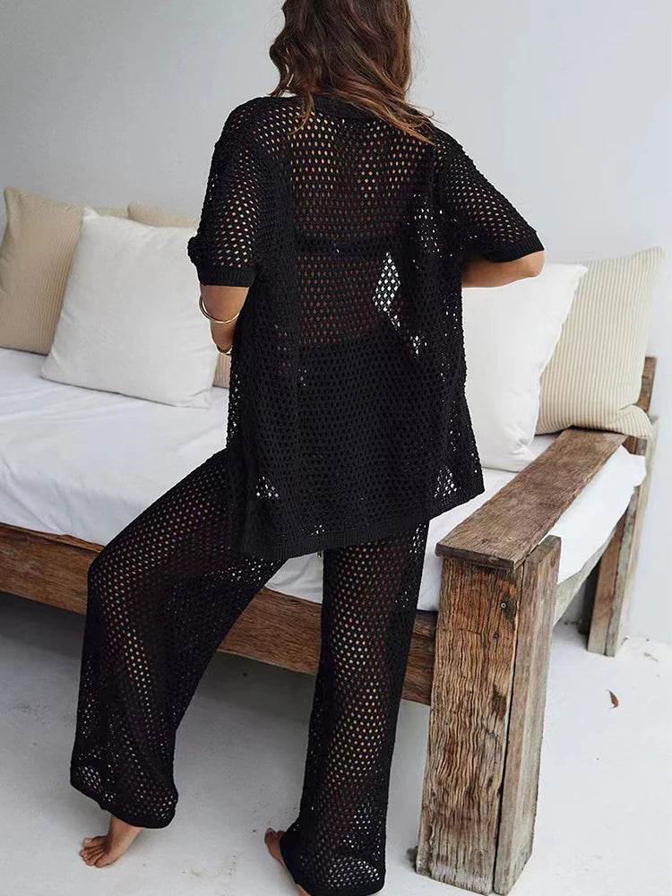 Summer Knitted Openwork Pant Set - P12 Hub Europe
