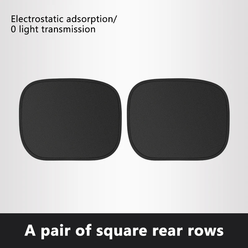 SEAMETAL 4-Layer Sun Shade Cover for Car Side Window Ultra-Light Electrostatic Curtains Sun Protection for Baby 99.9% UV Blocker