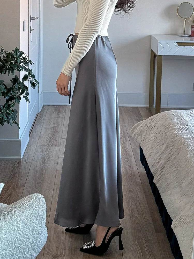 Women's Satin Maxi Skirt - P12 Hub Europe