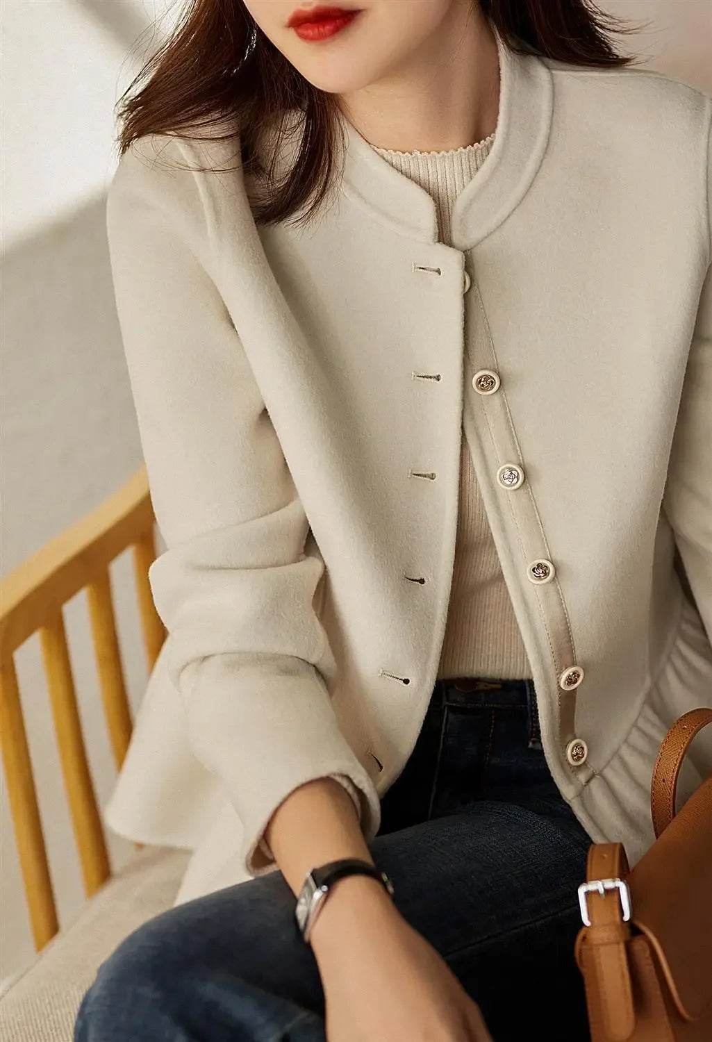 Slim Elegant Wool Coat - P12 Hub Europe