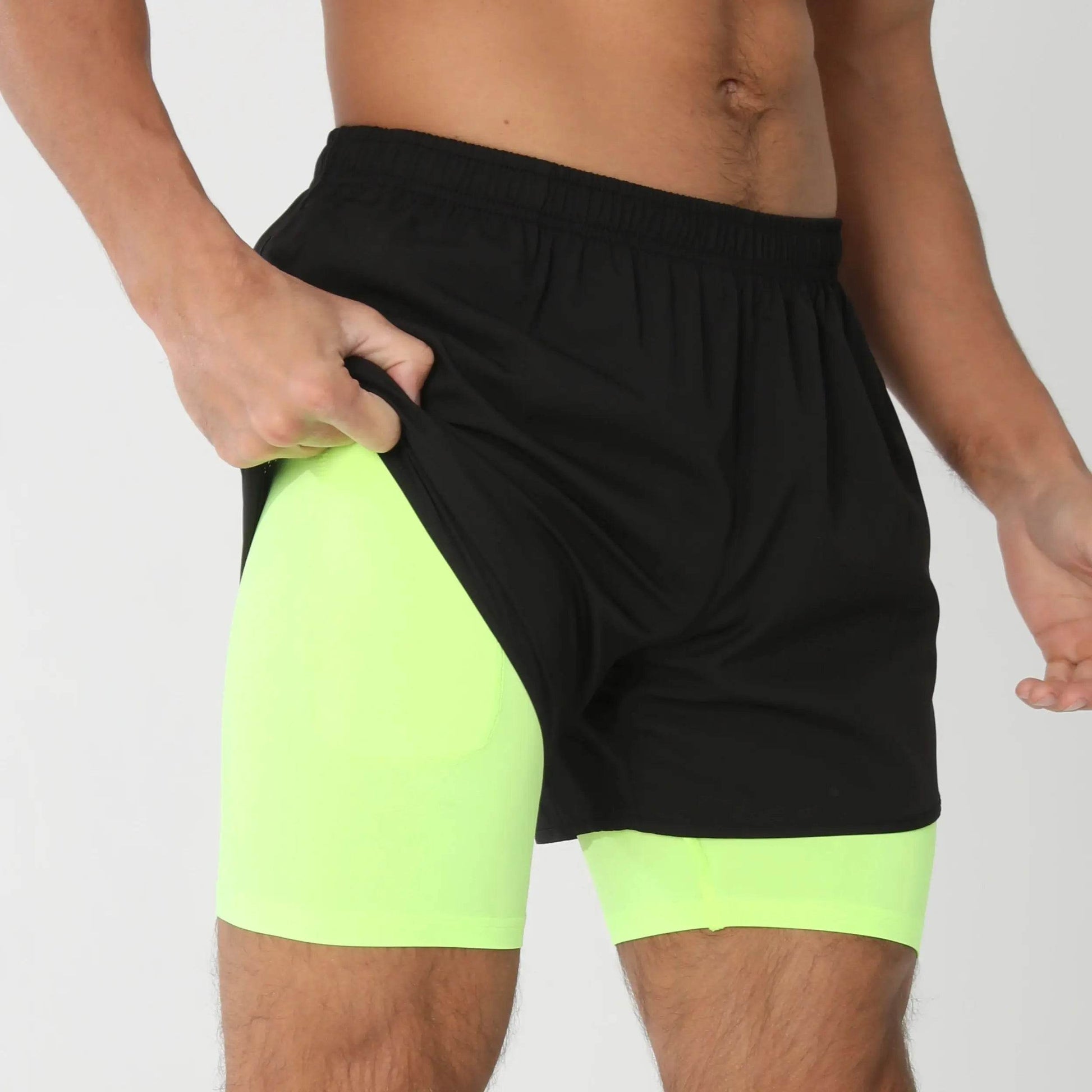 Men's Gym Liner Running Shorts - P12 Hub Europe