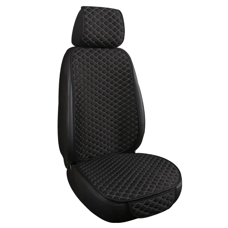 3Pcs Cotton and linen Car Seat Cover Set Universal Car Seat Cover Cushion All Season Car Seat Protector Interior Car Accessories
