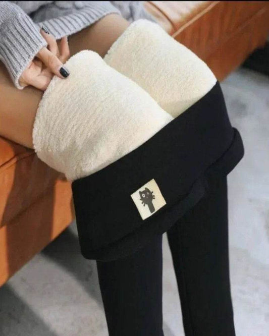 Women's Fleece-Lined Cashmere Leggings - P12 Hub Europe