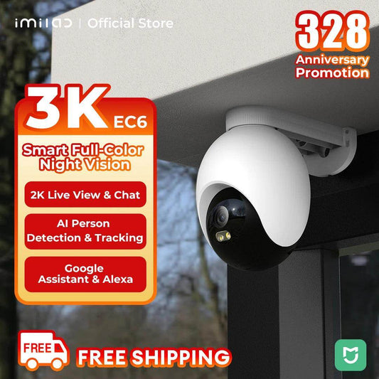 Outdoor Camera 360° View, WiFi 6, AI Track, Color Night - P12 Hub Europe
