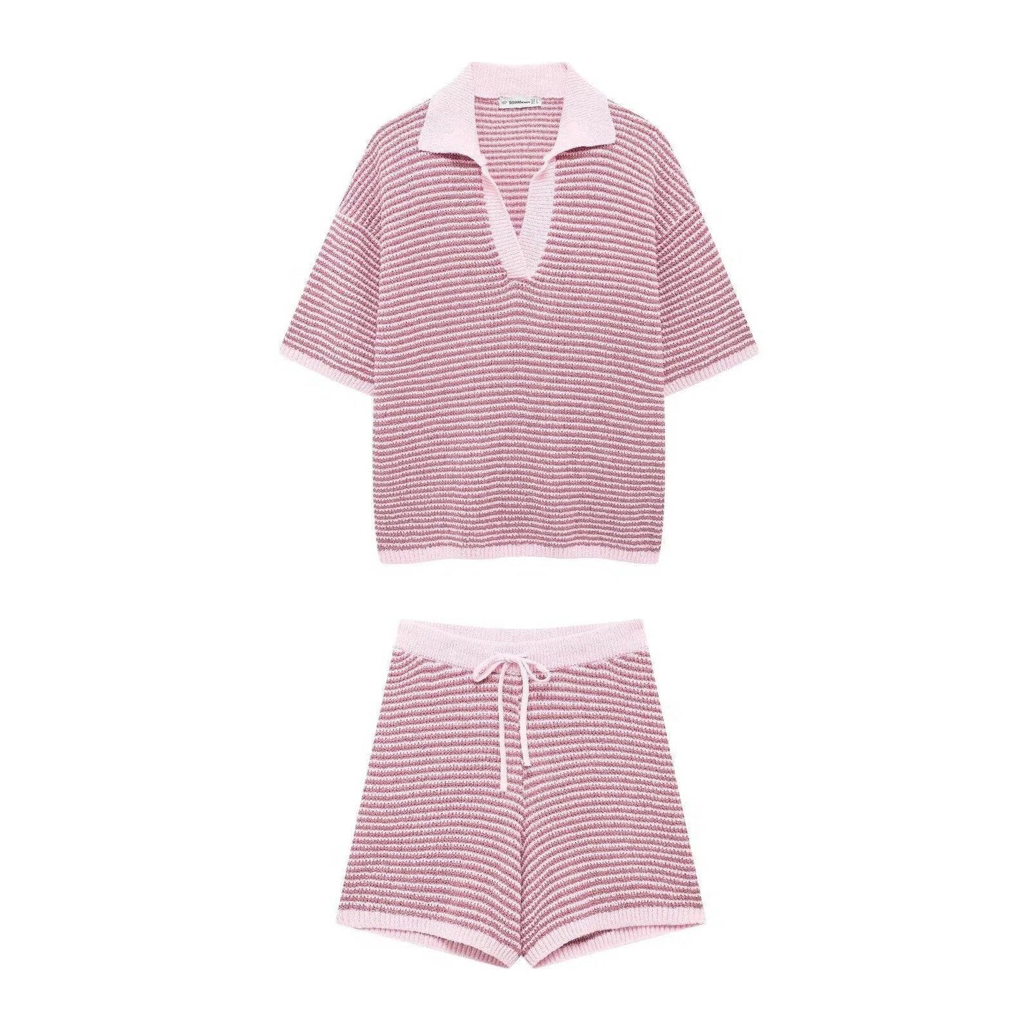 Summer Retro Knitted Shorts Set - P12 Hub Europe