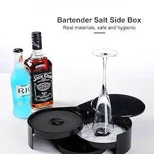 3-layer ABS Rotating Cocktail Seasoning Box, Bar Wine Accessories, Mixed Salt and Sugar Box, Bar Bartender Mixer Toolbox - P12 Hub Europe