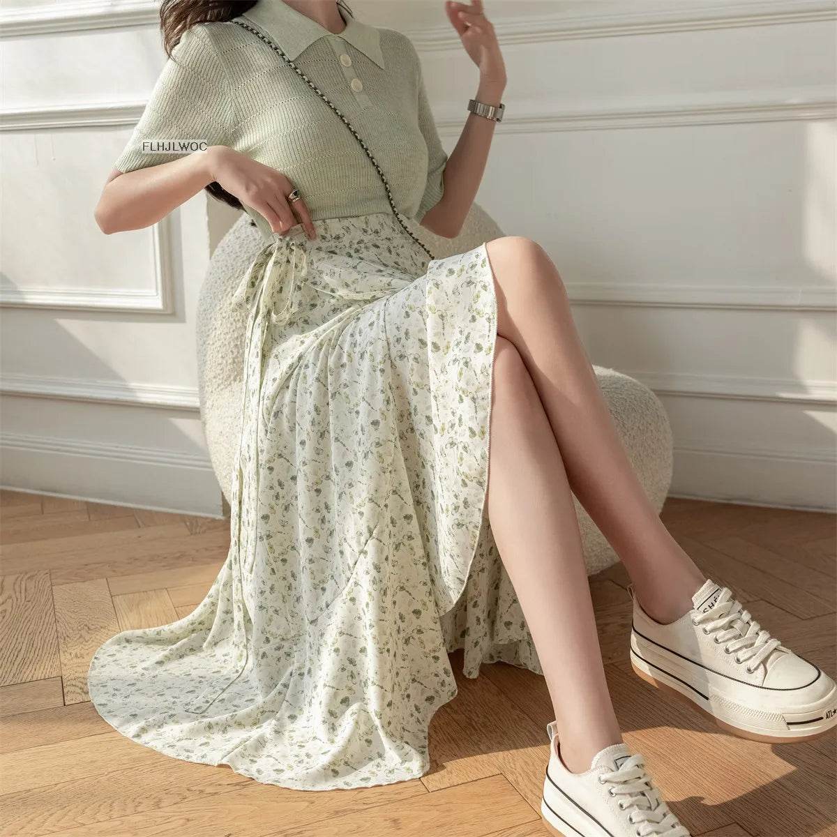 Women's Floral Lace-Up Dress - P12 Hub Europe
