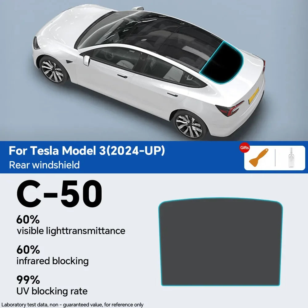 for Tesla Model 3 UP Pre-cut Car Window Privacy Tint Film Solar UV Protector Mirror Films Summer Accessories Windshield Stickers