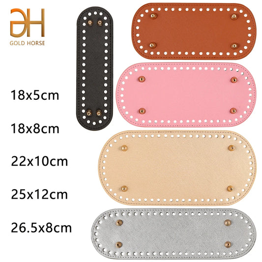5 Size PU Leather Base Handmade Bag Bottom for Hook Diy Women Purse Handbag Knitting crochet Bags Accessories Parts