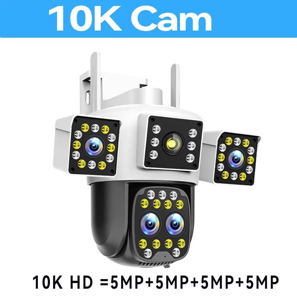 10x Zoom 4-Lens WiFi Cam 10K/20MP, Auto Track, Night - P12 Hub Europe