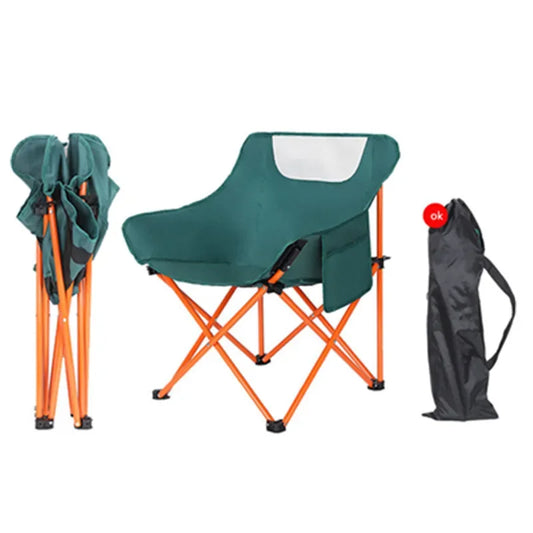 Camping Folding Moon Chair Portable Chair Lightweight Camping Chair Picnic Fishing Small Horse Stool Student Sketching Outdoor