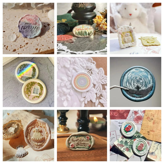 Conch Love Rose Stamp Copper Fire Seal Head  Invitation Gift Craft Toy Fine Carving  Seal Shaped Relief Envelope Seal Craft Toy