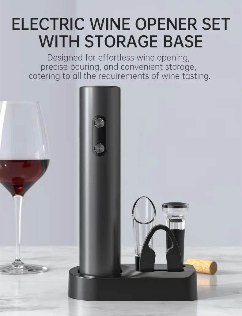 Electric Wine Bottle Opener Automatic Red Wine Corkscrew Wine Opener Wine Tools Kitchen Products - P12 Hub Europe