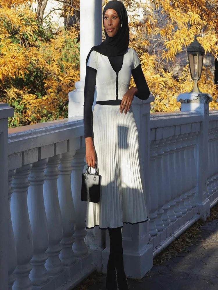White Crop Top Skirt - P12 Hub Europe