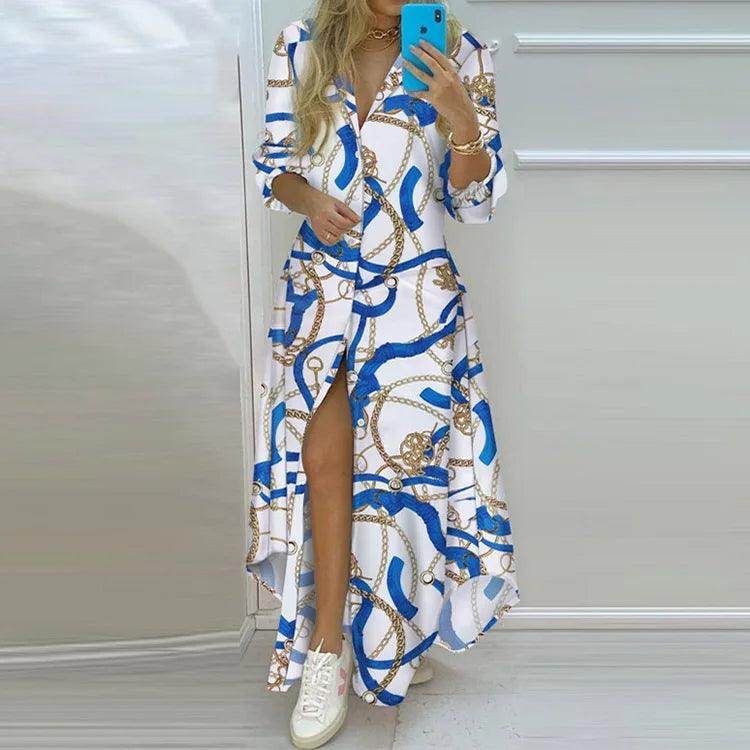 Asymmetrical Shirt Dress Elegant Office - P12 Hub Europe