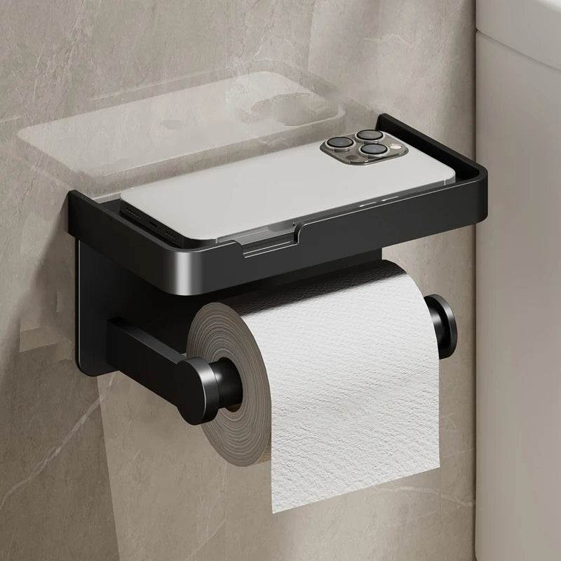 Toilet Paper Holder Wall-Mounted Aluminum Alloy Toilet Paper Holder Tissue Rack Bathroom Tissue Holder Bathroom Accessories - P12 Hub Europe