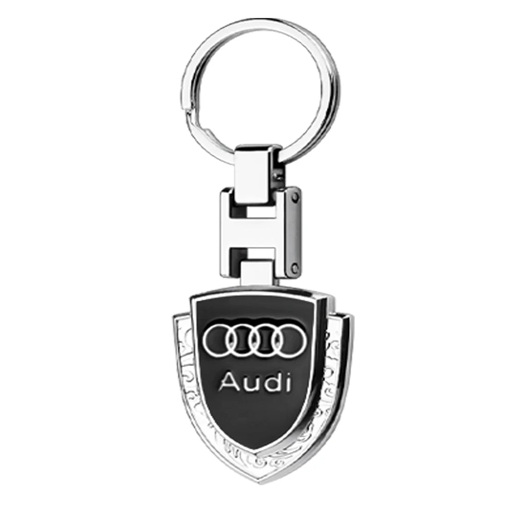 3D Metal/Leather Car Logo Key Chain Keyring Auto Interiors Accessories For Audi Sline A1 A2 A3 A4 A4L A5 A6 A7 A8 A8L TT Q1 Q2