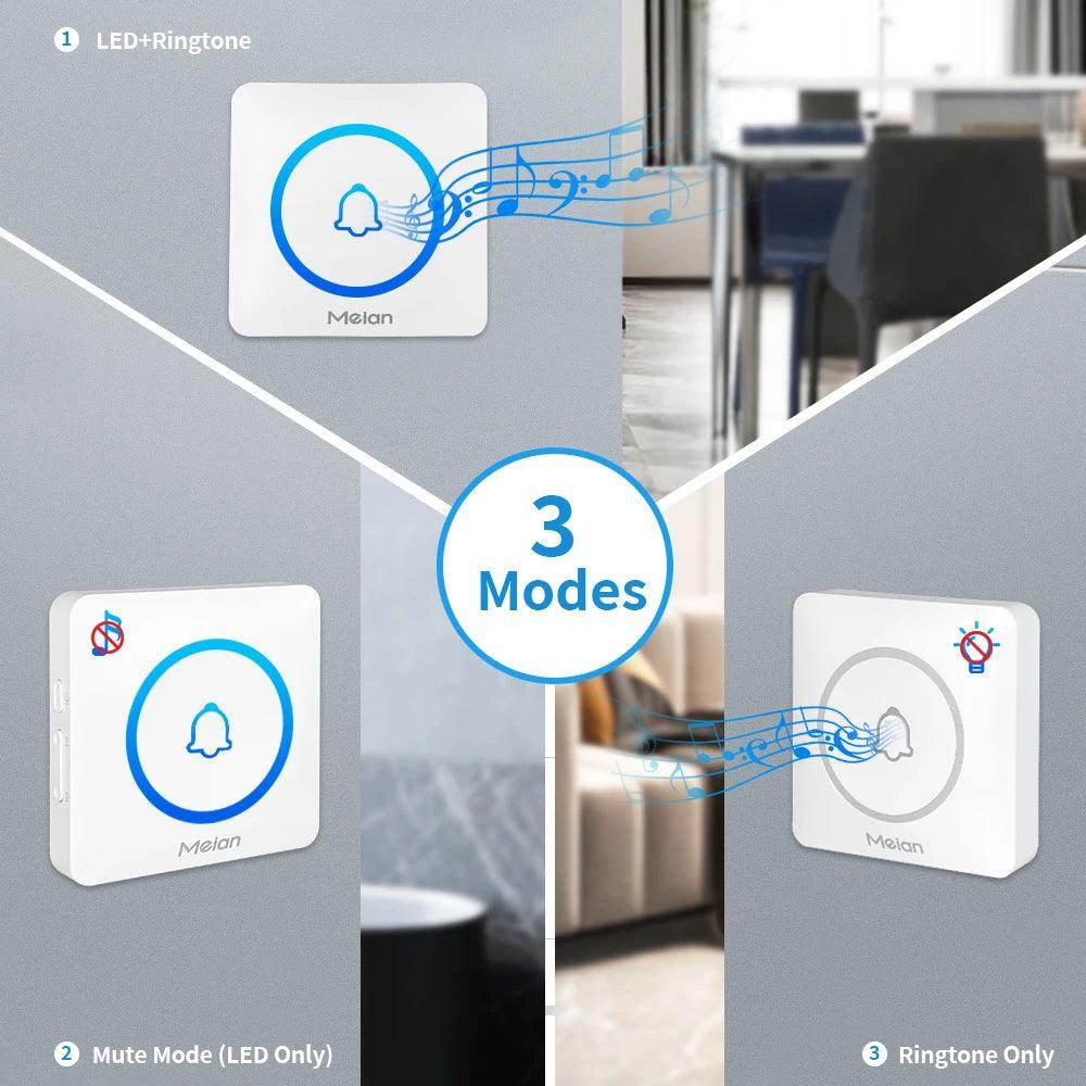 Doorbell Wireless | 60 Tunes, 1000ft, IP65, 5 Volume Levels - P12 Hub Europe