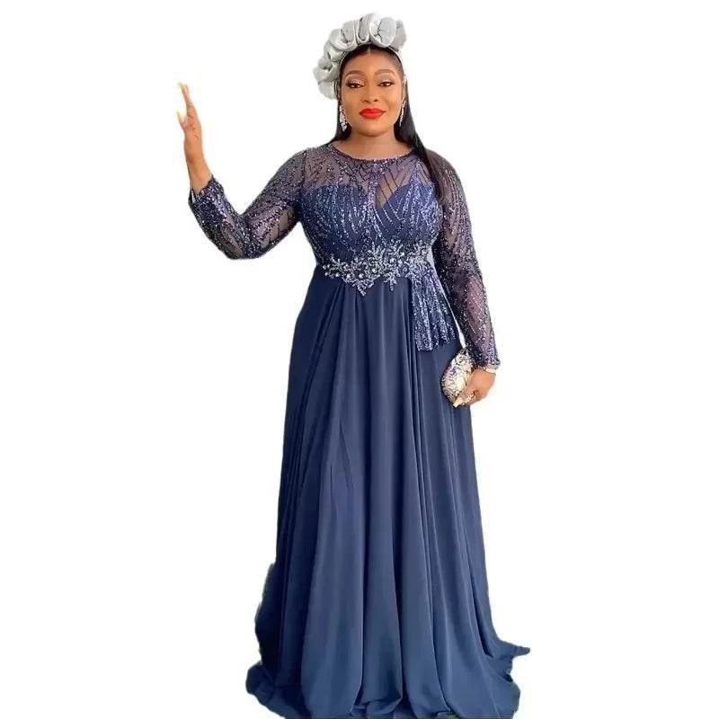 Sequin Chiffon Kaftan Gown - P12 Hub Europe