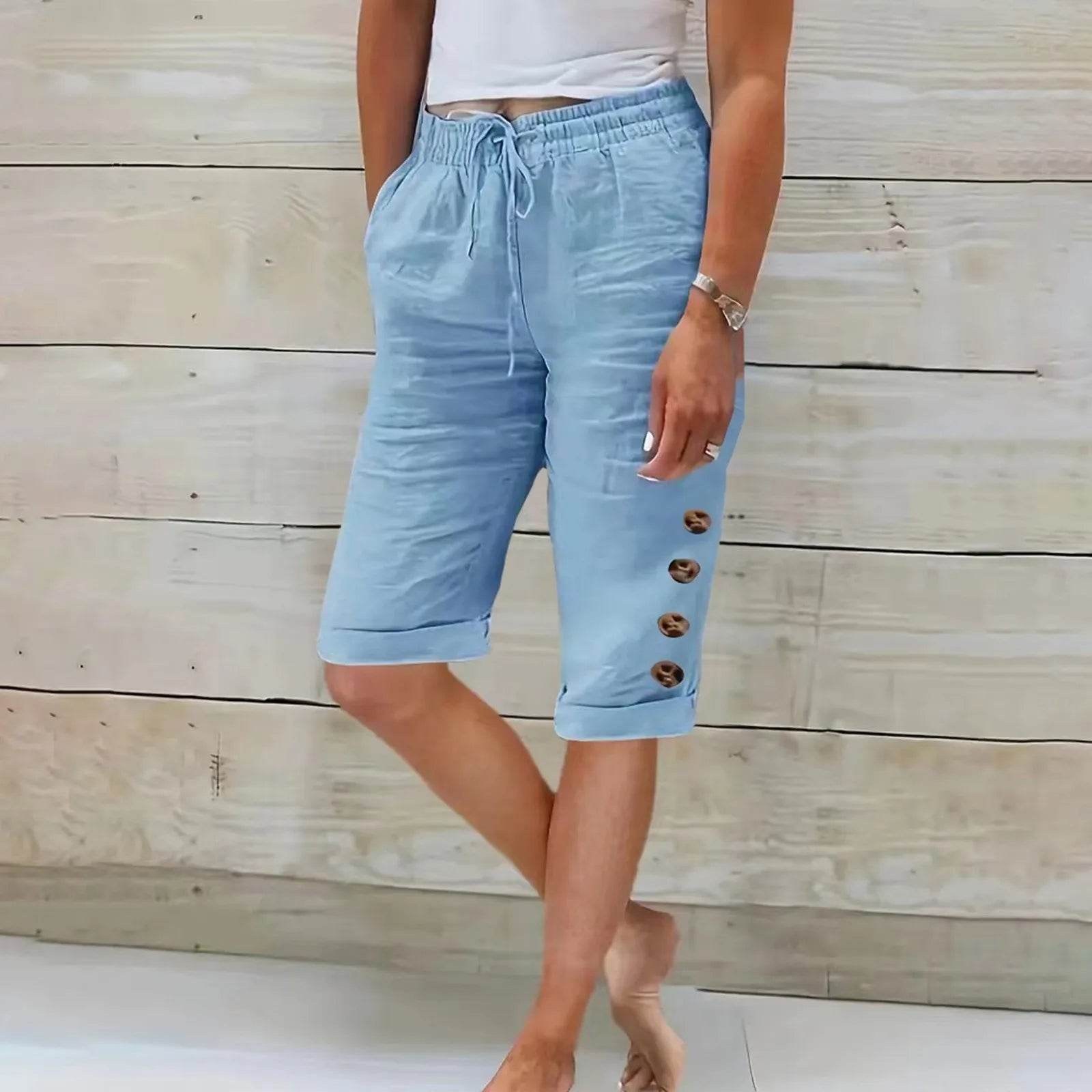Women's Summer Cotton Linen Pants - P12 Hub Europe