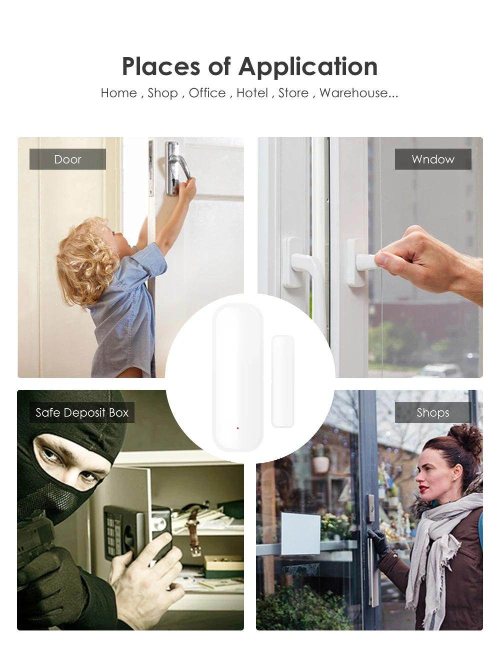 Sensor Door Tuya WiFi Smart Home - P12 Hub Europe