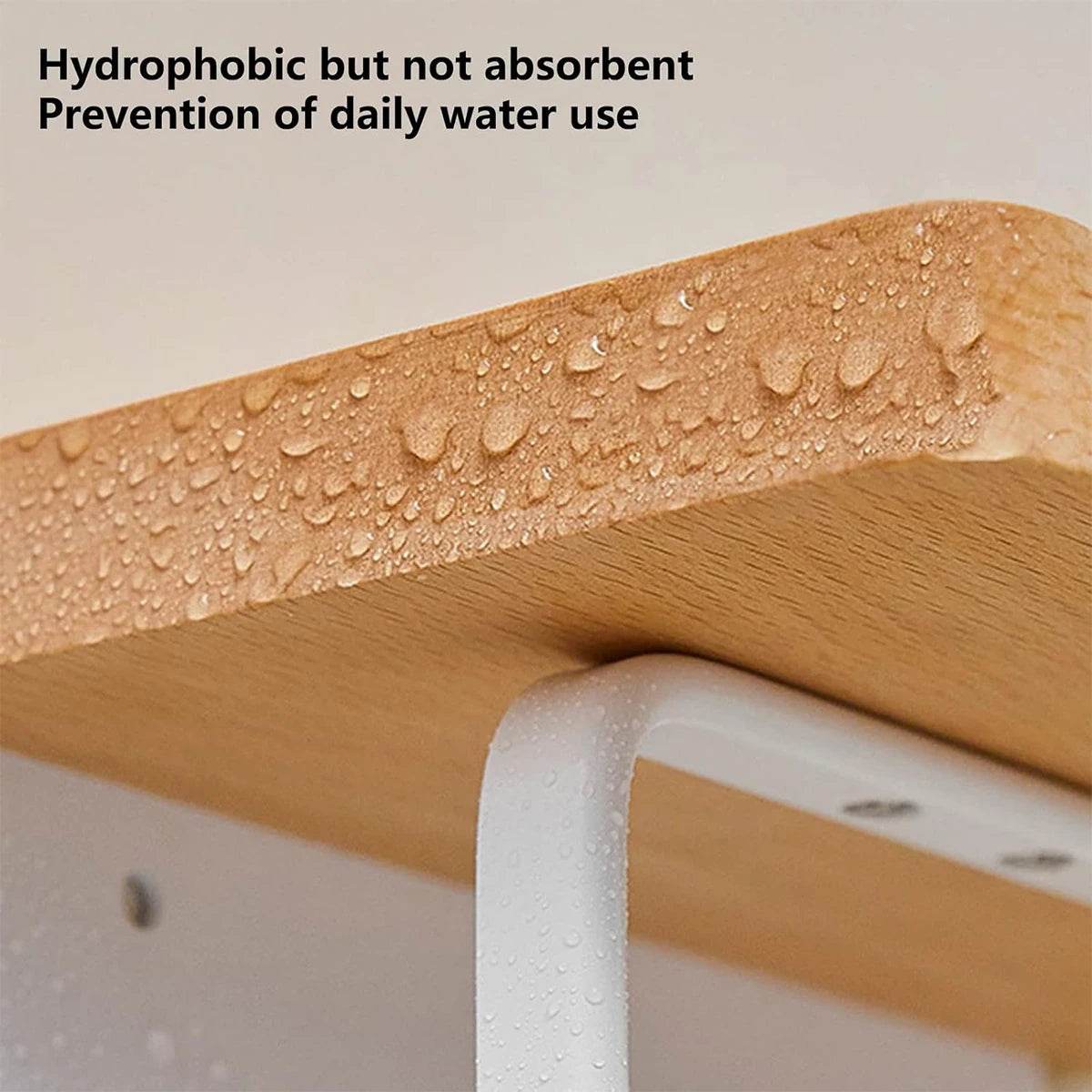 Solid Wood Toilet Paper Holder - Punch-Free Phone Storage Rack - Bathroom Accessories & Supplies - P12 Hub Europe