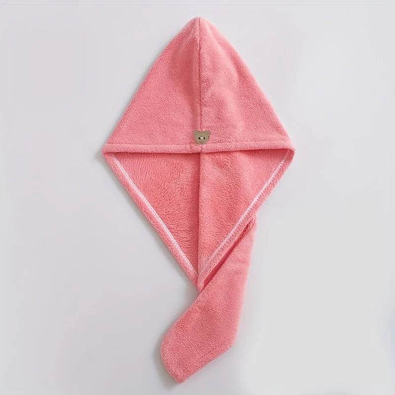1pc Quick-Drying Hair Cap For Women Absorbent Coral Fleece Shower Cap With Thickened Towel For Hair Drying And Wrapping - P12 Hub Europe