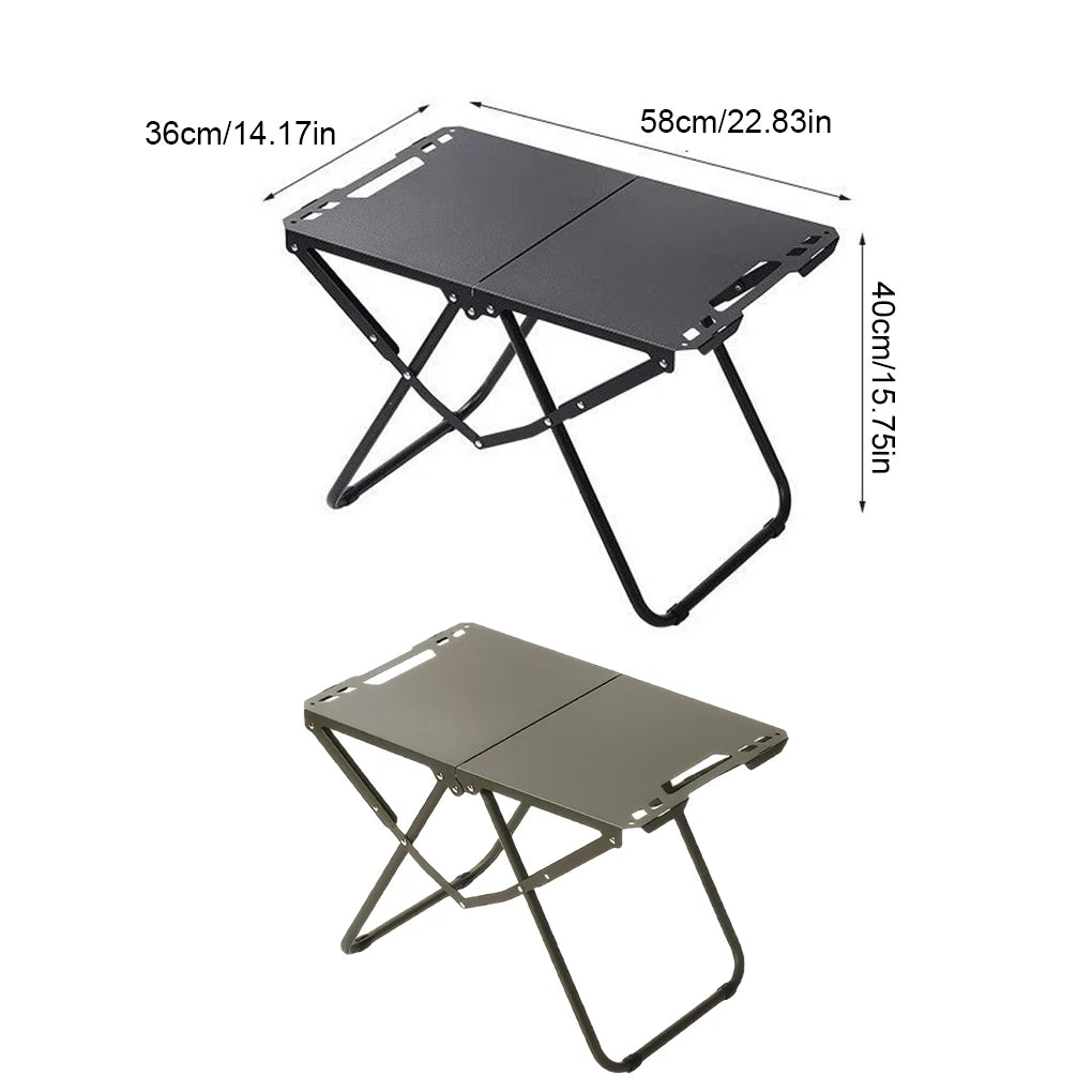 Portable camping table picnic table beach tables edge hollowing for sand foldable hangable items are more convenient