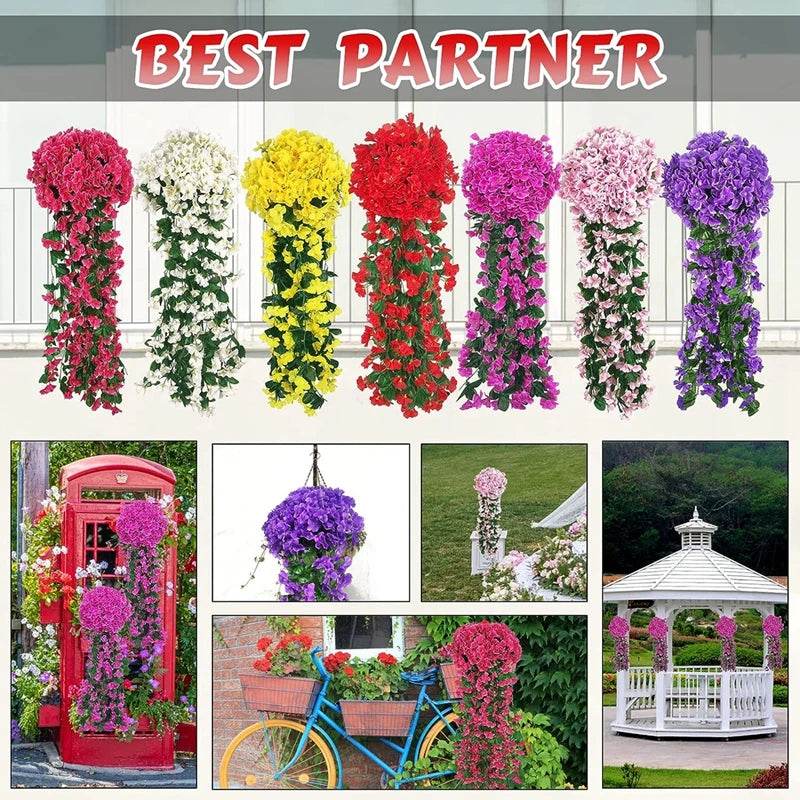 Artificial Flower Silk Violet Wall Hanging Wedding Scene Decor Home Potting Outdoor Garden Party Festival parts diy gift Hotsale - P12 Hub Europe