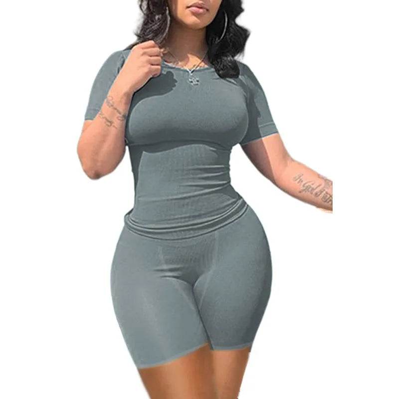 Ribbed Summer Lounge Shorts Set - P12 Hub Europe